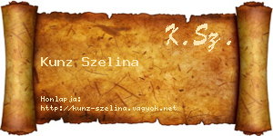 Kunz Szelina névjegykártya